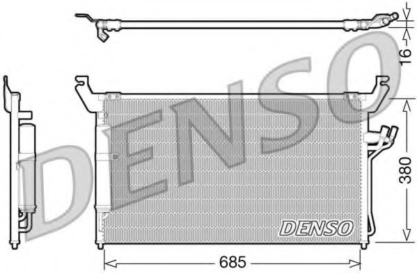 DENSO DCN46013 Condenser, air conditioning